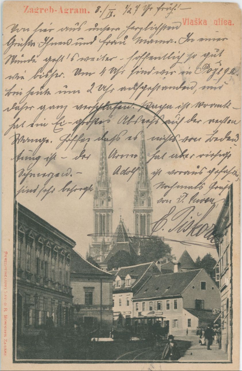 Vlaška ulica 1901. godine, dopisnica